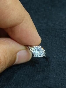 1.5ct Solitaire Simulated Diamond Engagement Ring S925 Size 6 - Picture 1 of 6
