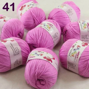 Sale 8 Skeinsx50g Cashmere Silk Wool Children Hand Knit Blankets Crochet Yarn 41 - Picture 1 of 12