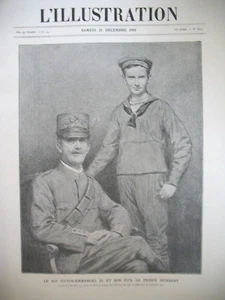 3955 ROI ITALIE ABDICATION GUILLAUME II FETES A STRASBOURG L'ILLUSTRATION 1918 - Bild 1 von 1