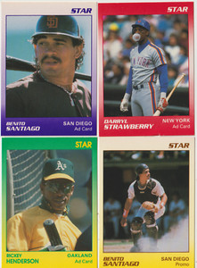 1990 STAR; 4 DIFFERENT PROMOTIONAL CARDS