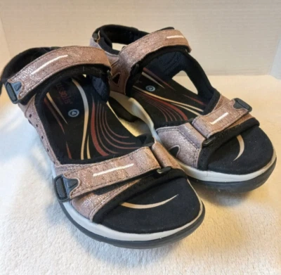 Bussola Women's Sandals Athletic Bordeaux Blanche Rose Sparkle sz 37 US 6.5 - Image 1 of 4