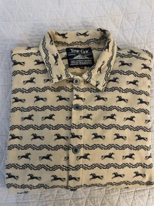 True Grit Cotton Fleece Painted Pony Shirt Jacket in Yellow & Black Size XL - Picture 1 of 4