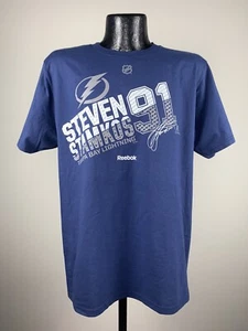 Men's Reebok Tampa Bay Lightning Blue Steven Stamkos SLD Short Sleeve Tee Medium - Picture 1 of 5