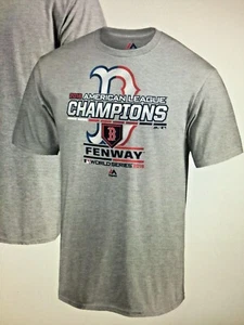 Red Sox 2018 American League Champions Majestic Locker Room T-Shirt  LARGE NWT - Picture 1 of 2