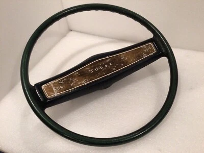 Mopar 1970-1977 Dodge Van Steering Wheel GREEN B100 B200 B300 NICE OEM Original - Image 1 of 4