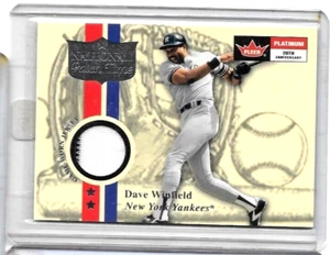 DAVE WINFIELD 2001 FLEER PLATINO NAZIONALE PATCH TIME GIOCO USATO P/S MAGLIA YANKS - Foto 1 di 1
