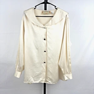 Vintage HYPE Silk Blouse Size Medium - Picture 1 of 6
