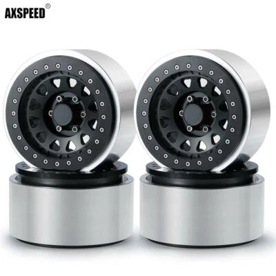 AXSPEED 1/4x Für RC Auto 1:6 Axial SCX6 Car 2.9" Alum CNC Beadlock Felgen Felge - Bild 1 von 4