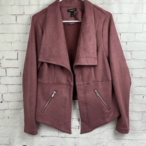 Giacca Torrid Donna 0 Large Blazer Moto Pelle scamosciata Cerniera Tasca Stretch Spilla Moto - Foto 1 di 12