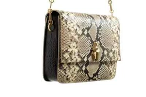 Shoulder Bag Cavalli Class Women's Textured Leather Snake Skin Print Handbag - Picture 1 of 5