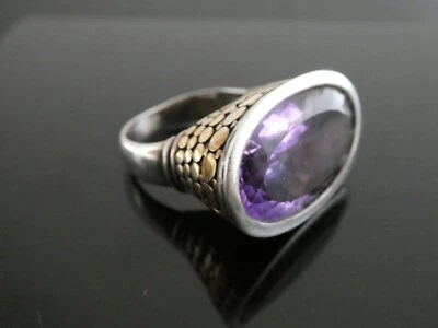 ANILLO John Hardy Jaisalmer Dot Collection Amatista Esterlina 925 y 18k YG Talla 7 Foto 1 de 4