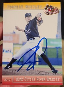 2017 Grandstand Quad City River Bandits Forrest Whitley Signed Auto #26