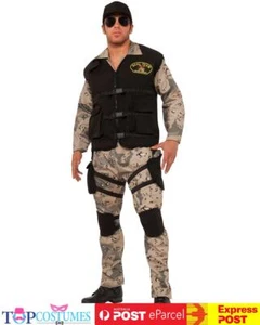 SEAL Team 4 Army Costume Mens Police Military Uniform Halloween Outfit - Picture 1 of 1