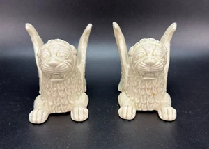 Vtg 1977 Goth Fitz & Floyd Griffin Winged Lion Gargoyles Candle Holders - READ - Picture 1 of 9