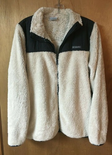 OFF WHITE ✅ Columbia Havenwood Giacca Pile Donna Off White Grigio Morbido Taglia XL