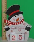 $ 10 OFF ~ NEW 8" Tall Snowman Christmas Countdown Advent Wooden Calendar Blocks