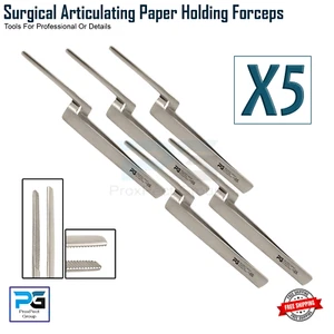 5 pinzas para soporte de papel articulado Miller pinzas quirúrgicas dentales restauradoras - Imagen 1 de 8