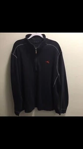 Herren Tommy Bahama Langarm Pullover Viertelreißverschluss DUNKELBLAU Größe 2X Big - Bild 1 von 4