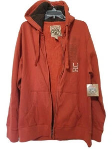 VTG Y2K MENS Soft FUR Hooded Fleece Medium JACKET Graphic ZIP UP HOODIE NWTs - Picture 1 of 11