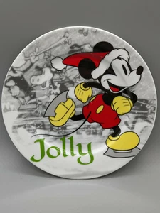 Disney Jolly Mouse Mickey's Vintage Urlaub Weihnachten Teller Wüstensalat Winter 8" - Bild 1 von 8
