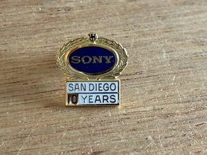 Sony Employee Service Award Anstecknadel 10 Jahre San Diego Vintage Werbung selten - Bild 1 von 21