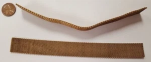 VINTAGE SOLID AGED BRASS MESH FLEX 19mm. WIDE 7" CHAIN SECTION N453 - Picture 1 of 2