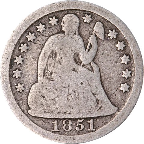 1851-P Seated Liberty Dime Great Deals From The Executive Coin Company Cover
