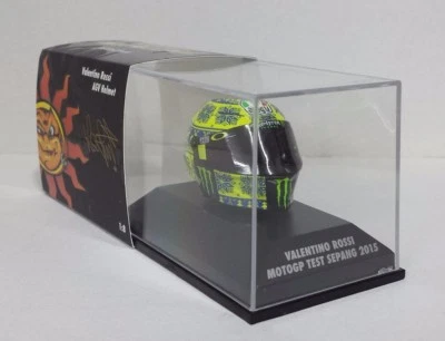 MODELLINO CASCO MINICHAMPS SCALA 1:8 VALENTINO ROSSI YAMAHA SEPANG 2015 MOTO GP - Immagine 1 di 3