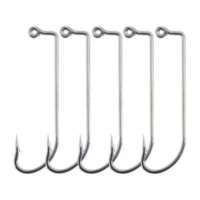 50pcs 90 Degree O'shaughnessy JIG Fishing Hooks Jig Big High-carbon Steel - Image 1 of 4