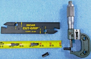 Neu Iscar Cut-Grip CGHN 32-6D Cut Off Nut Klinge und 4 Einsatz 5/16" breit - Bild 1 von 12