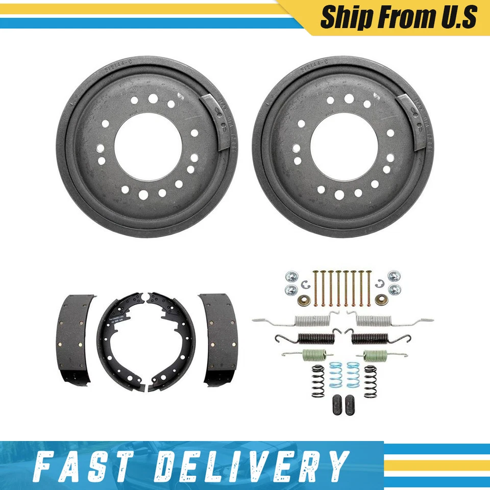 Fits 1970 Chevrolet G30 Van Front Drums Brake Shoes & Hardware Spring Kit - Image 1 of 4