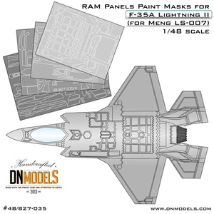 DN Models 1/48 Scale RAM Panels Paint Masks F-35A Lightning II Meng 48/827035 - Picture 1 of 1