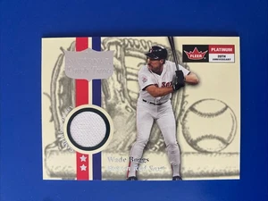 Camiseta Fleer Platinum 2001 - National Patch Time - Wade Boggs GW - Medias Rojas - Imagen 1 de 6