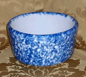 Roseville Pottery Blue Spongeware 5" Cuenco de The Workshops of Gerald E Henn DH - Imagen 1 de 4