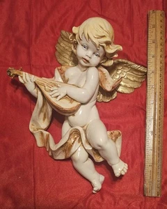Vintage Simonetti Depose Cherub Angel #465 Large Wall Hanging Made In Italy - Picture 1 of 5