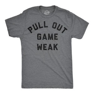 Camisetas divertidas para hombre juego extraíble débil sarcástico papá gráfico novedad camiseta para hombre - Imagen 1 de 7