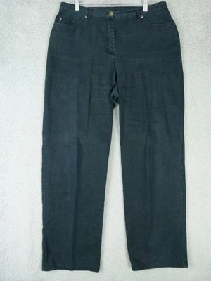 Ruby Rd. Womens 12 32x28 Black Flat Front Straight Pants - Image 1 of 4