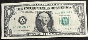 2021 Boston $1 Bill June 6th 1945 Birthday/Anniversary Fancy Note - Picture 1 of 2