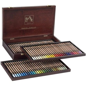 Set of 84 Pastel Pencils In A Wood Box (788.484) - Picture 1 of 3