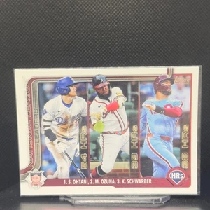 2025 Topps - S.Ohtani, MOzuna, K.Schwarber 'National League Leaders - #144 - Picture 1 of 2