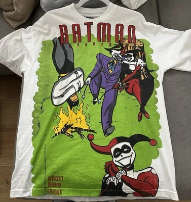 Camiseta Vintage Rush - Serie Animada Batman - Joker y Harley Quinn - Grande Foto 1 de 2