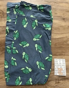 New Release LuLaRoe TC Tall & Curvy Leggings Sea Turtle 🐢 Print New - Picture 1 of 3