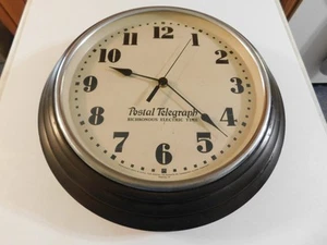 HAMMOND BICHRONOUS POSTAL TELEGRAPH WALL CLOCK 17 IN POSTAL 12 BATTERY CONVERTED - Picture 1 of 13