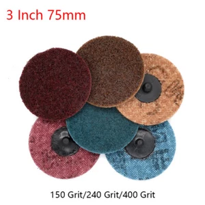 Ø 3 Inch 75mm Sanding Discs Quick Change Type-R Roll Lock Pads Grit 150 240 400 - Picture 1 of 8