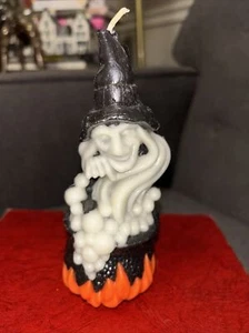 Vintage Halloween Witch Shaped Candle 6” Tall - Picture 1 of 8