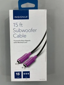 Insignia - 15' Subwoofer Cable - Black/Purple - Picture 1 of 2