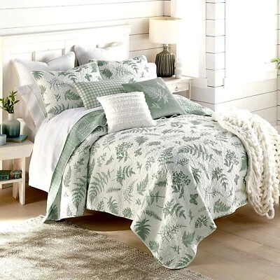 Donna Sharp Botanical Nature Cotton Quilt Collection Country Cottage Bedding Set - Image 1 of 4