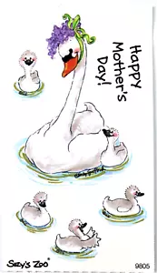 Suzy's Zoo "Swans Mother's Day" Scrapbook 2 x 3.5 Sticker #9805 BULK 25 SHEETS - Picture 1 of 1