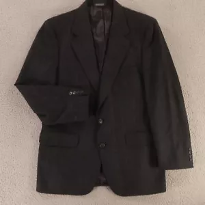 VTG Prince of Wales Check Jacket S Gray Glen Plaid 100% Wool Blazer USA 38R - Picture 1 of 16