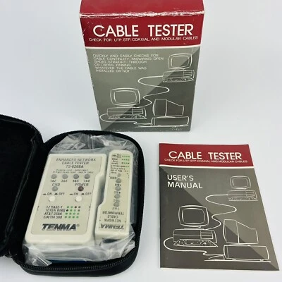 TENMA 72-6268A Enhanced Network Cable Tester & Terminator Zipper Case NEW in Box - Image 1 of 4
